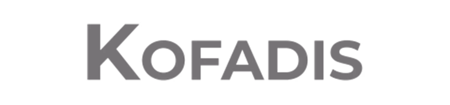 Der Text „KOFADIS“ in fetter, grauer Sans-Serif-Schrift auf hellem Hintergrund.
