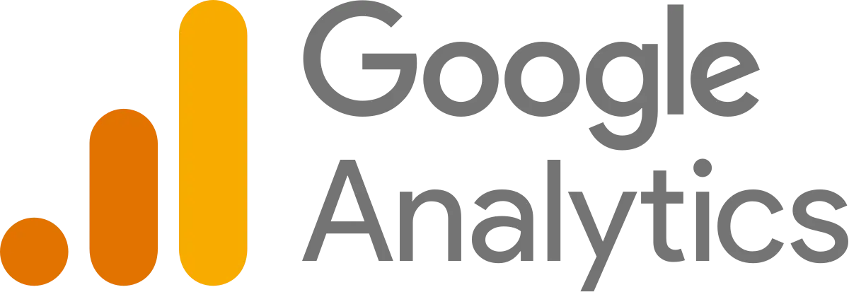 Google-Analytics-Logo mit drei orangefarbenen Balken, grauem Text und dem Logo von Applisan, AG Basel. Google-Analytics-Logo mit drei orangefarbenen Balken, grauem Text und dem Logo von Applisan, AG Basel.