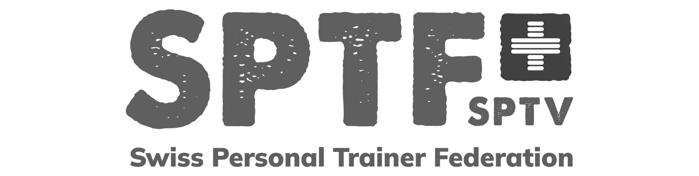 SPTF-Logo mit dem Schriftzug „SPTV“ und „Swiss Personal Trainer Federation“ darunter.
